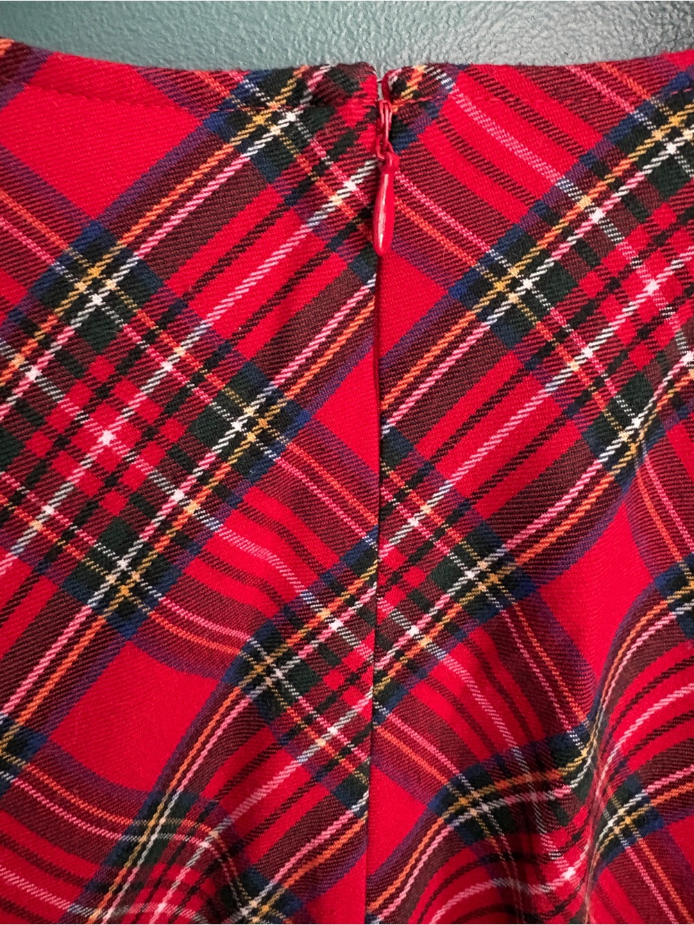 Lane Bryant Women’s Cap-Sleeve Fit & Flare Midi Dress Red Tartan Plaid Size 24 - Picture 6 of 9